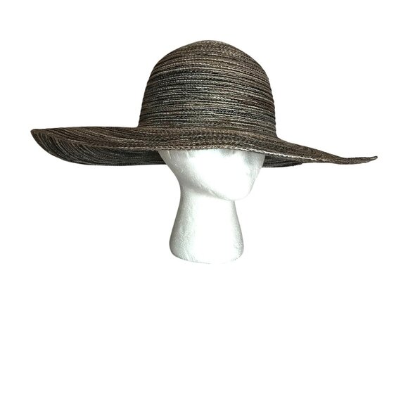 Wide Brim Womens Sun Hat One Size Fits Most Brown & Tan - Picture 1 of 7